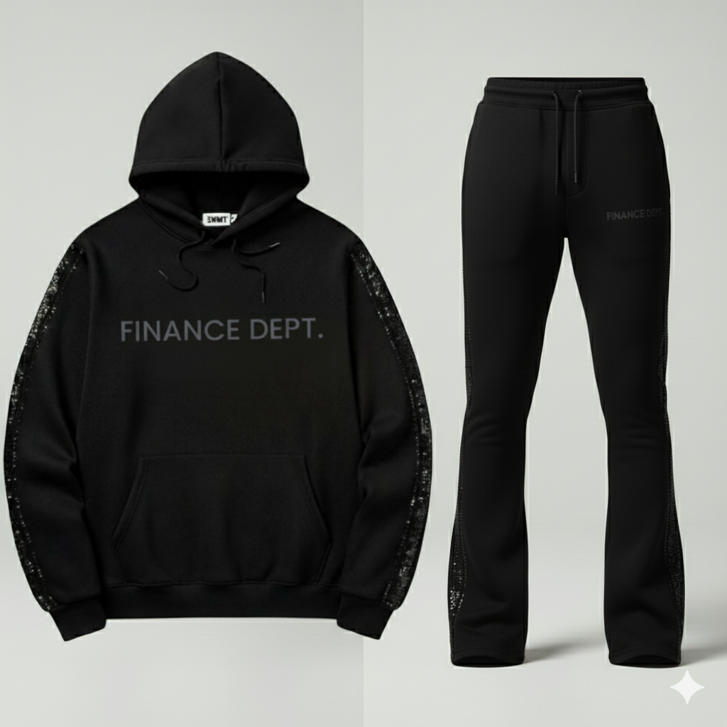 SWMT Mens Black Diamond Finance Dept. Sweatsuit