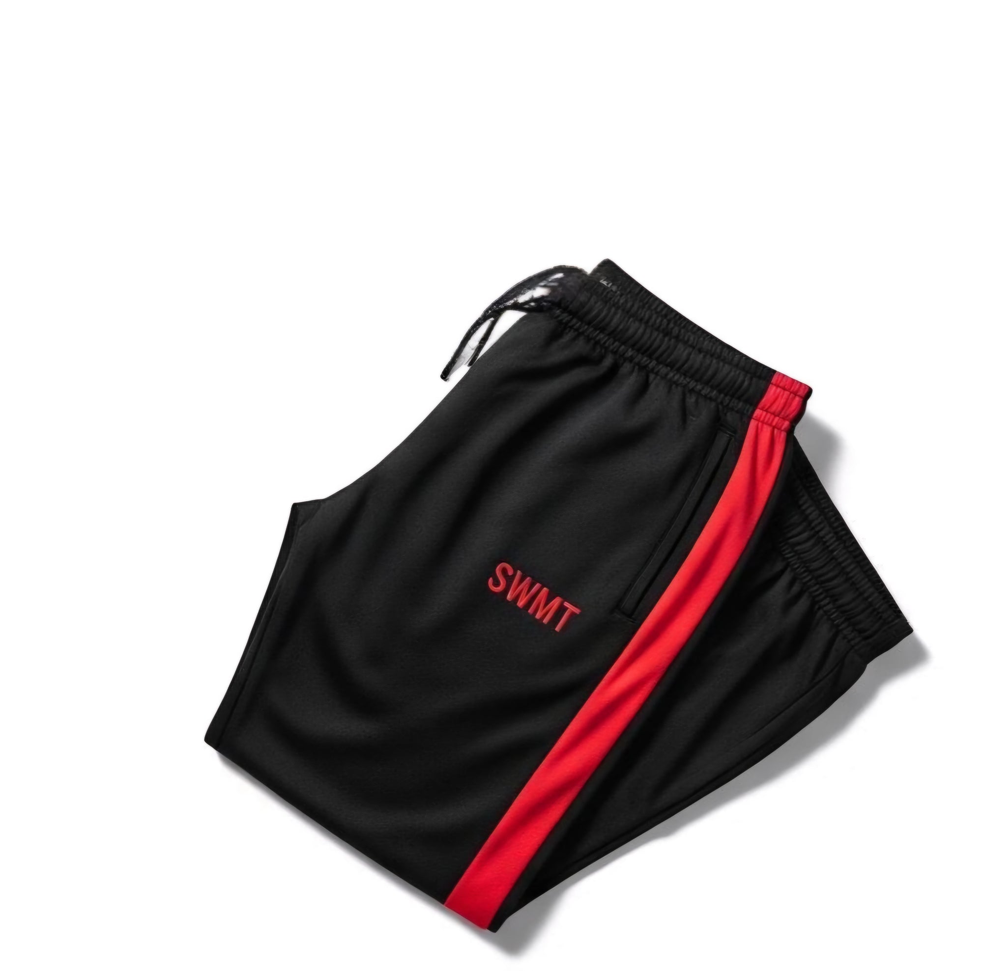SWMT Live Life Better Tracksuit - Men's Black & Red Full-Zip Sweat Suit