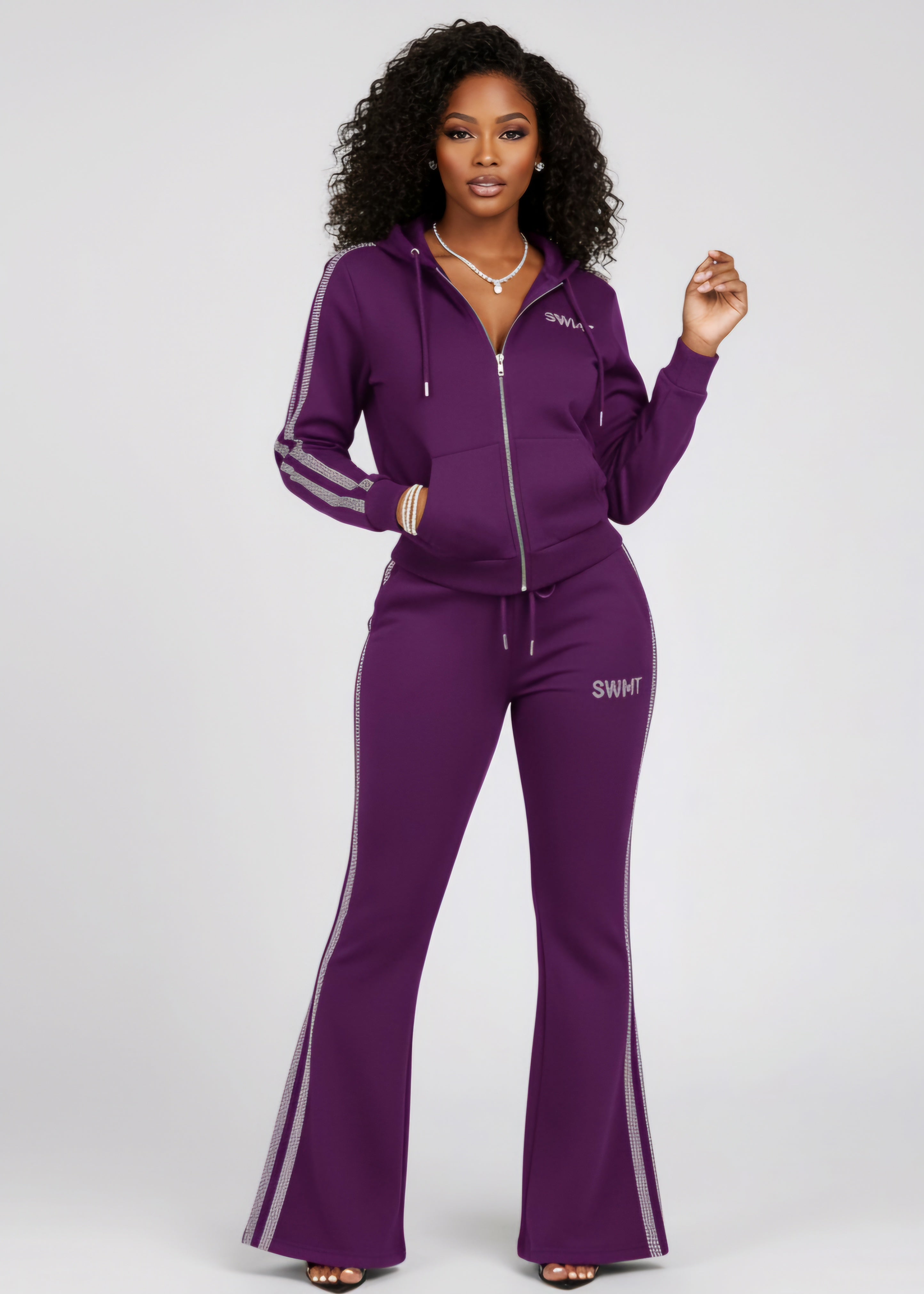 SWMT Ice Ice Baby Womens Flair Leg Sweatsuits