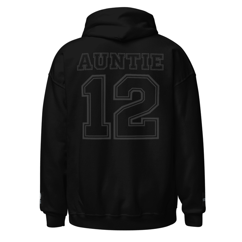 Blacked Out Shedeur Auntie Embroidered Hoodie
